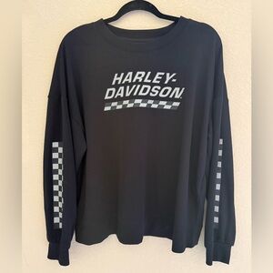 Harley-Davidson Black Crew Neck Reflective  Sweater